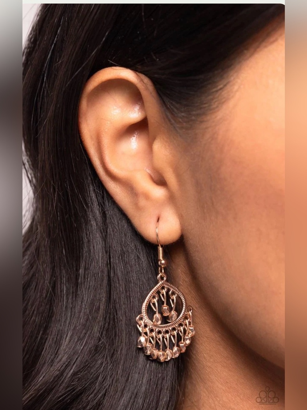 Paparazzi Earring ~ Persian Persuasion - Rose Gold